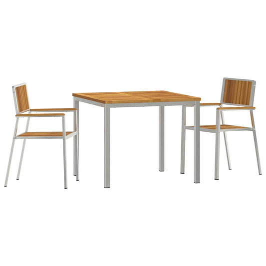 Garten Essgruppe 3 pcs Braun Akazie Massivholz