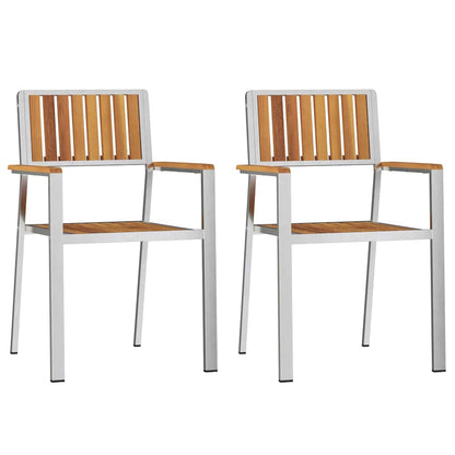 Garten Essgruppe 3 pcs Braun Akazie Massivholz
