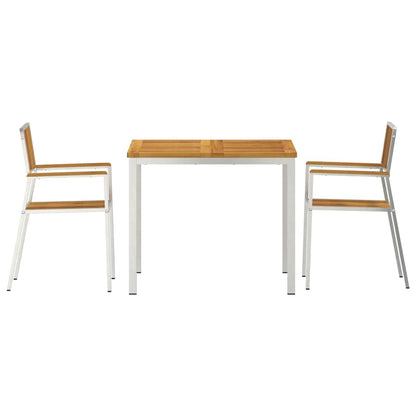 Garten Essgruppe 3 pcs Braun Akazie Massivholz