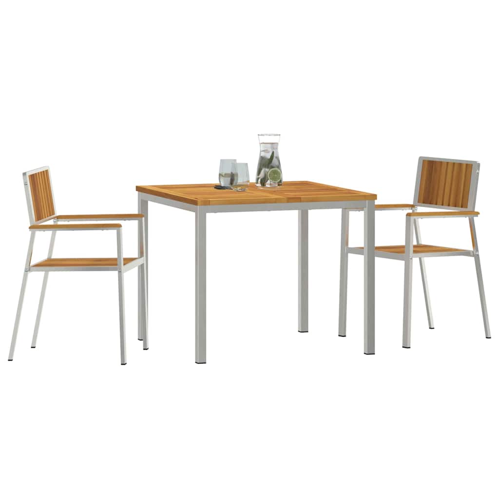 Garten Essgruppe 3 pcs Braun Akazie Massivholz
