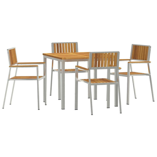 Garten Essgruppe 5 pcs Braun Akazie Massivholz