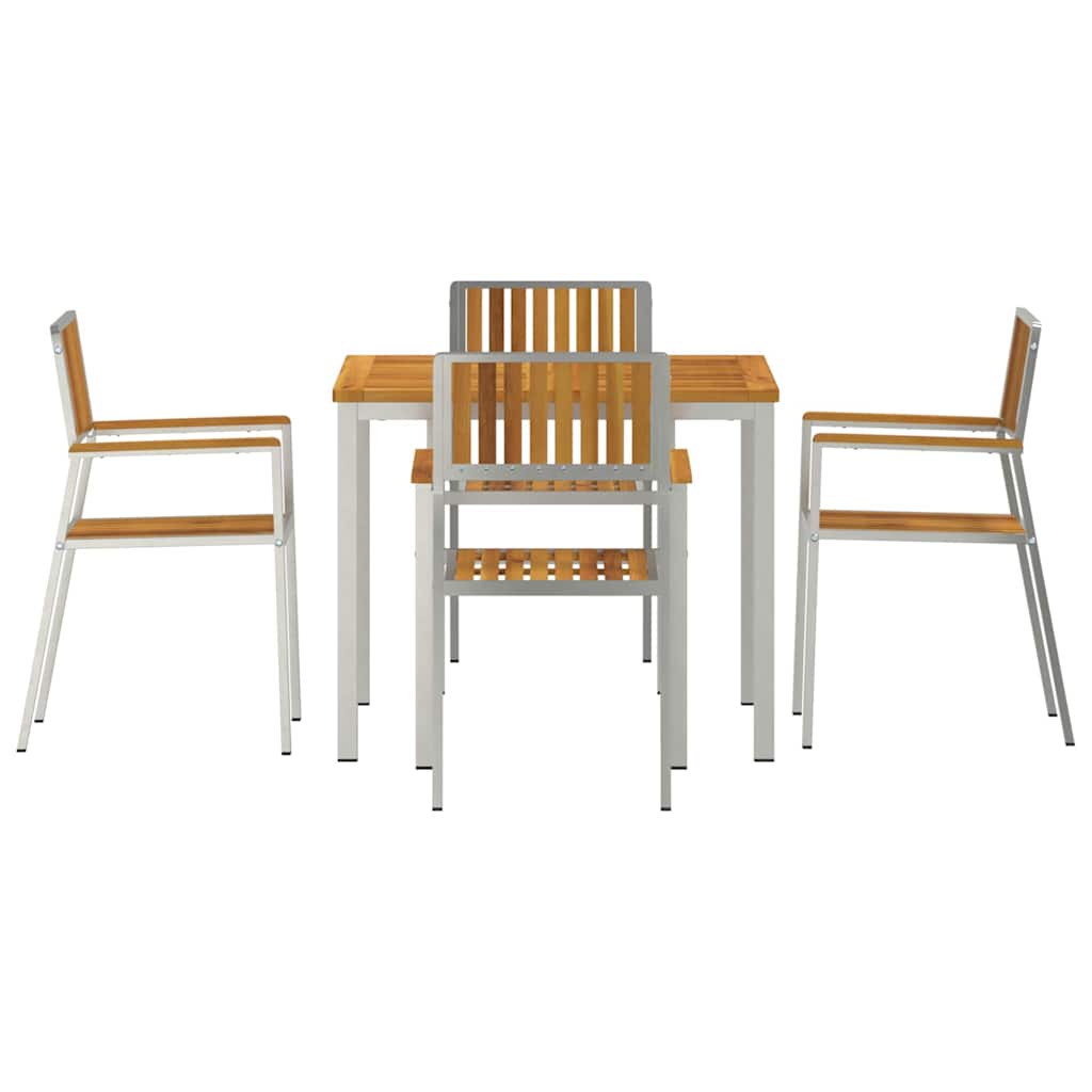 Garten Essgruppe 5 pcs Braun Akazie Massivholz