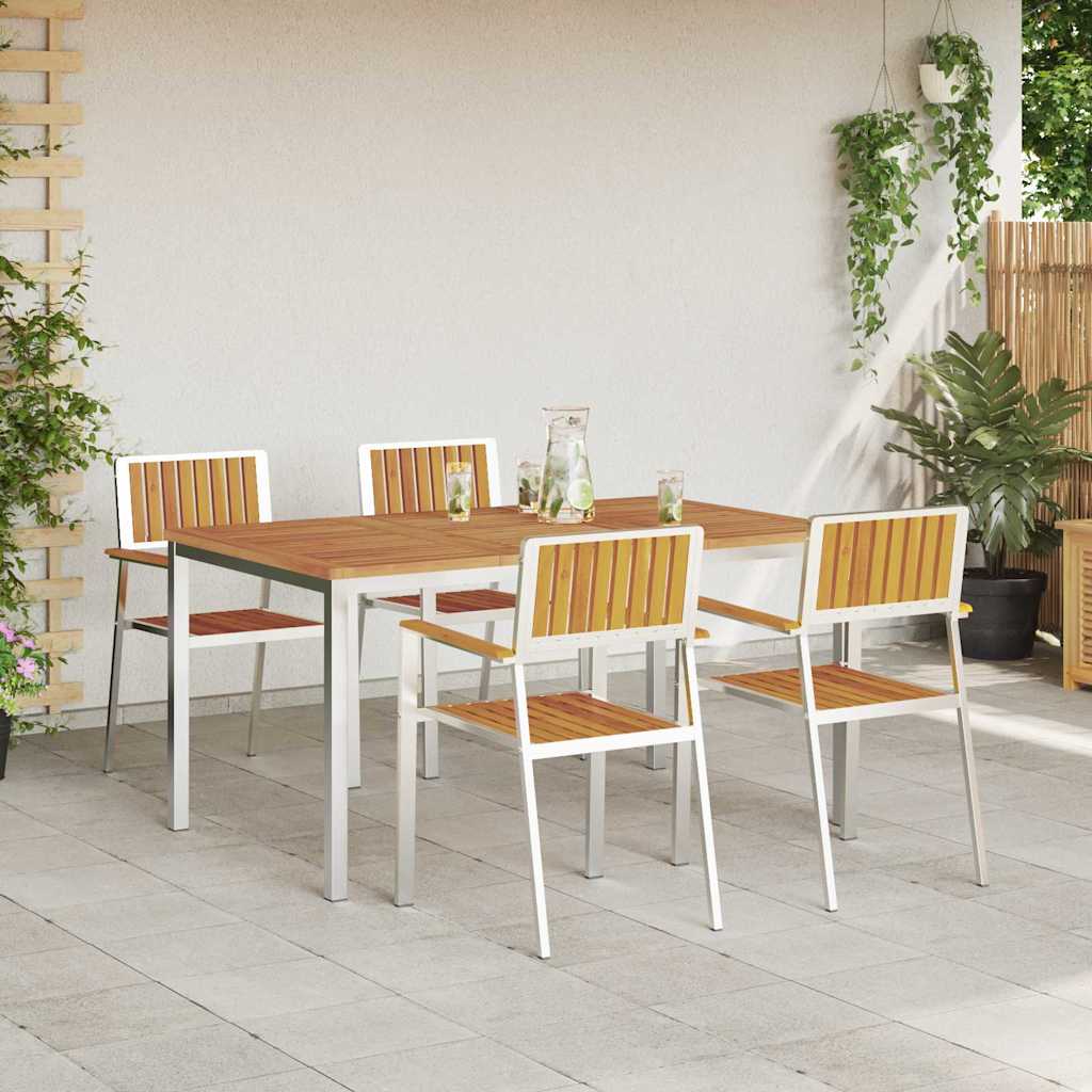 Garten Essgruppe 5 pcs Braun Akazie Massivholz