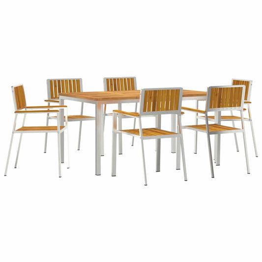 Garten Essgruppe 7 pcs Braun Akazie Massivholz