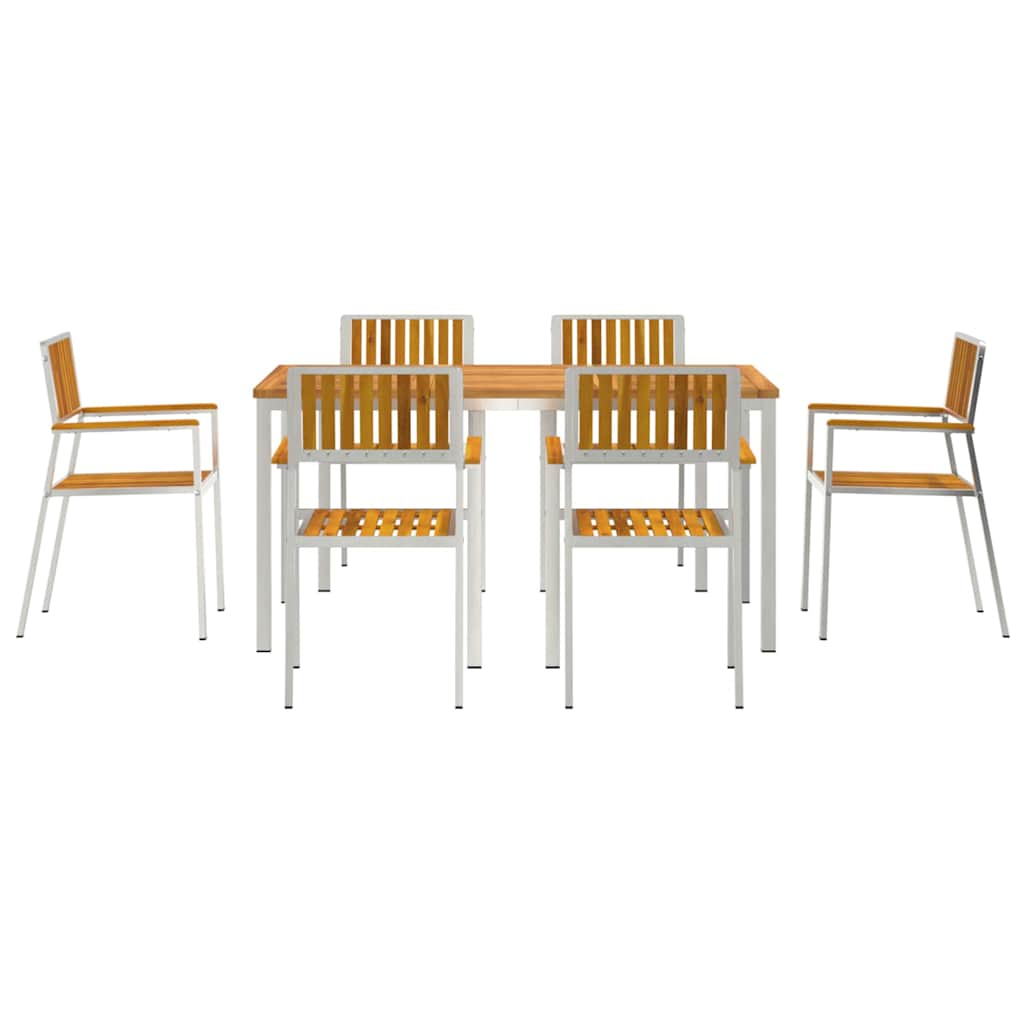 Garten Essgruppe 7 pcs Braun Akazie Massivholz