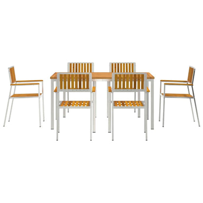 Garten Essgruppe 7 pcs Braun Akazie Massivholz