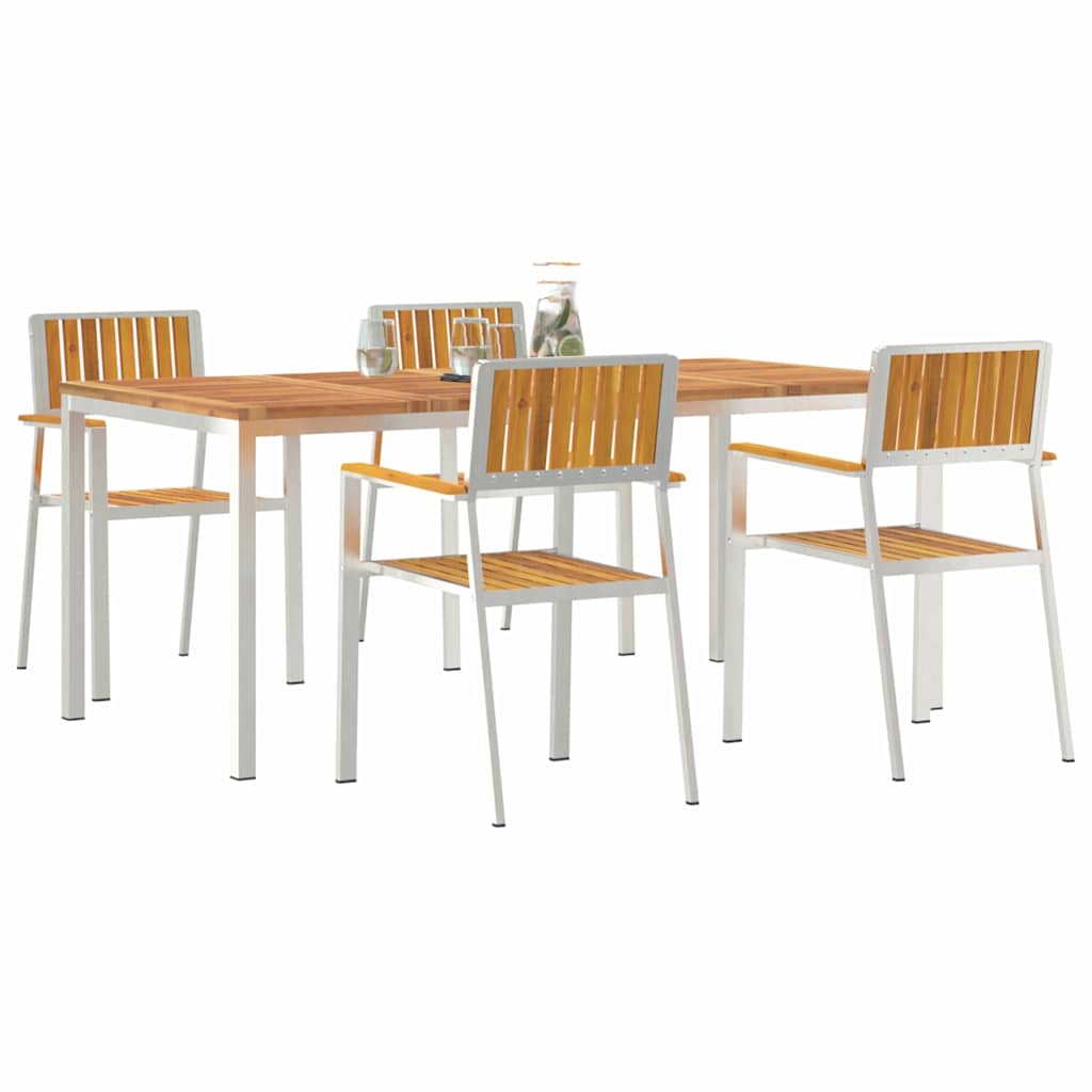 Garten Essgruppe 5 pcs Braun Akazie Massivholz