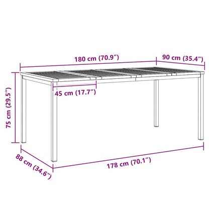 Garten Essgruppe 7 pcs Braun Akazie Massivholz