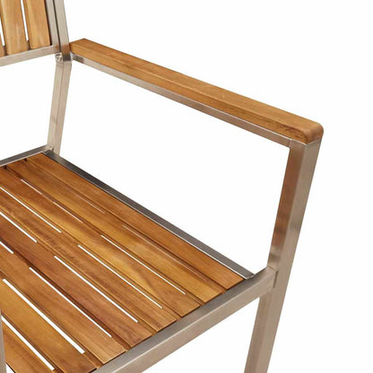 Garten Essgruppe 7 pcs Braun Akazie Massivholz
