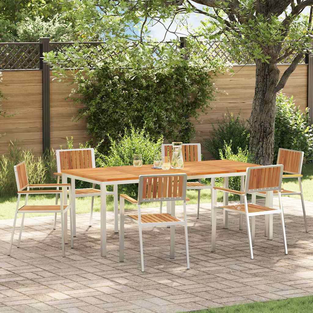 Garten Essgruppe 7 pcs Braun Akazie Massivholz