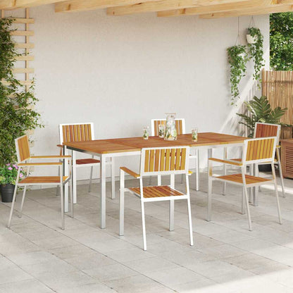 Garten Essgruppe 7 pcs Braun Akazie Massivholz
