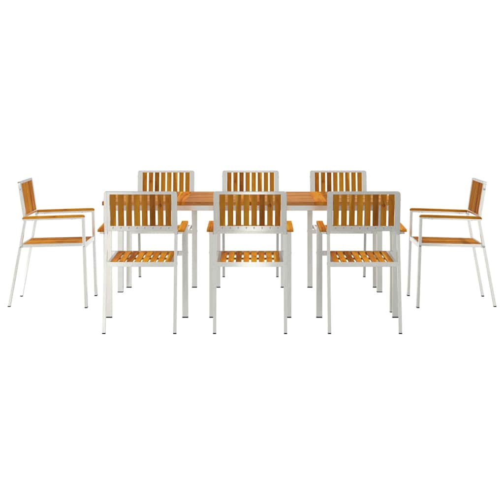 Garten Essgruppe 9 pcs Braun Akazie Massivholz