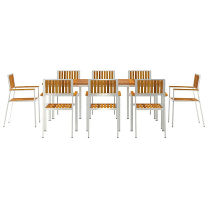 Garten Essgruppe 9 pcs Braun Akazie Massivholz