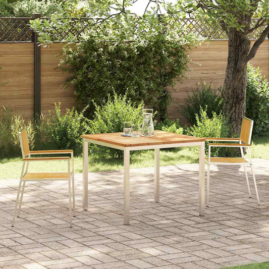 Garten Essgruppe 3 pcs Braun Teak-Massivholz