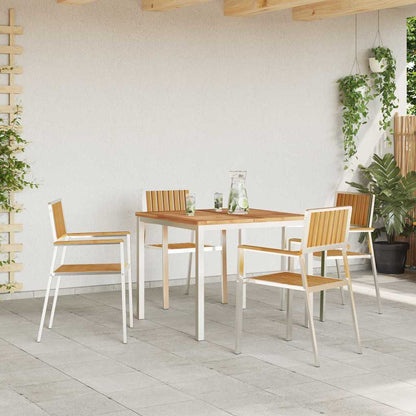 Garten Essgruppe 5 pcs Braun Teak-Massivholz