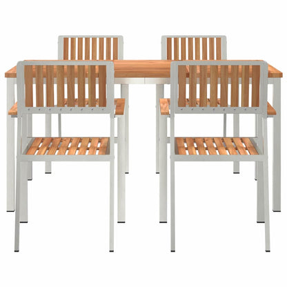 Garten Essgruppe 5 pcs Braun Teak-Massivholz