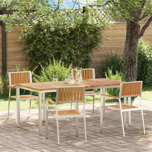 Garten Essgruppe 5 pcs Braun Teak-Massivholz