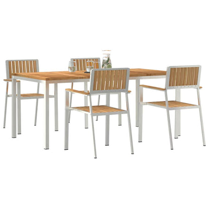 Garten Essgruppe 5 pcs Braun Teak-Massivholz