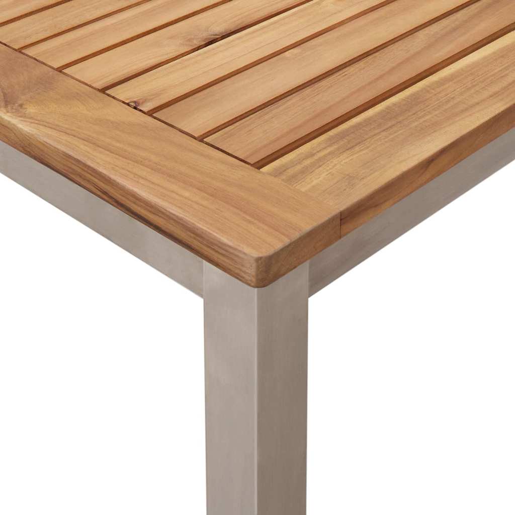 Garten Essgruppe 7 pcs Braun Teak-Massivholz