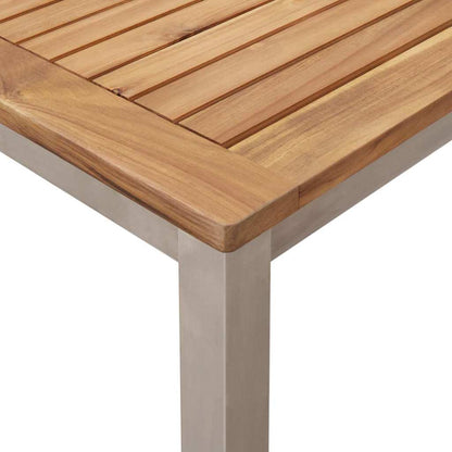 Garten Essgruppe 9 pcs Braun Teak-Massivholz