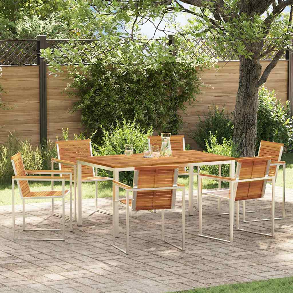 Garten Essgruppe 7 pcs Massivholz Akazie