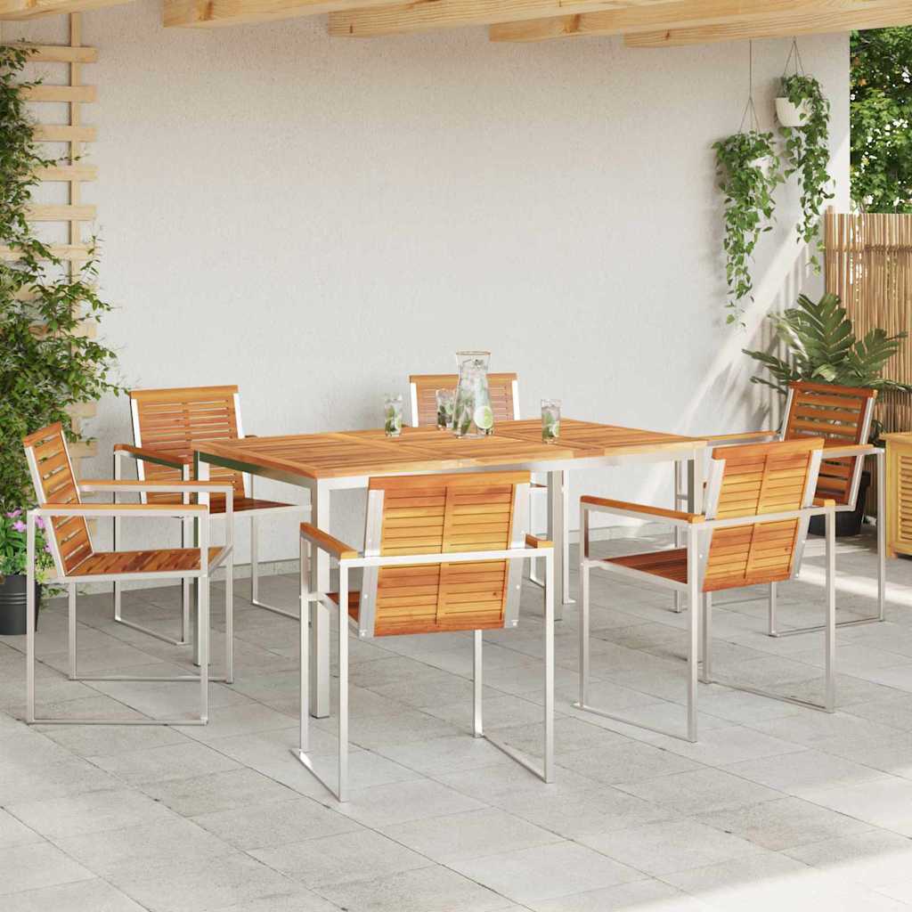 Garten Essgruppe 7 pcs Massivholz Akazie