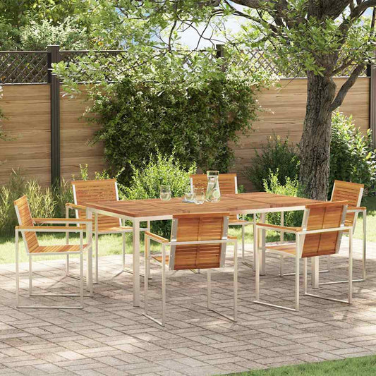 Garten Essgruppe 7 pcs Massivholz Akazie