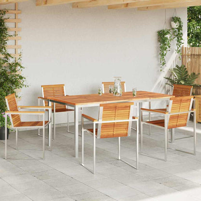 Garten-Ess-Set 7 pcs Massives Akazienholz