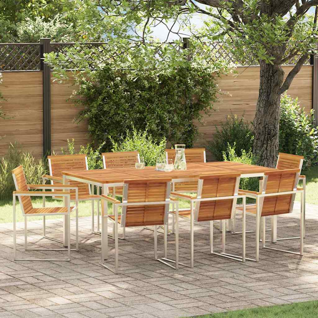 Garten-Ess-Set 9 pcs Massives Akazienholz