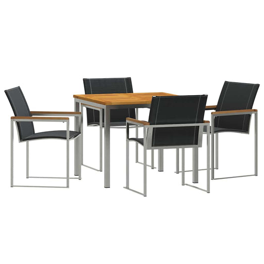 Garten-Ess-Set 5 pcs Massives Akazienholz