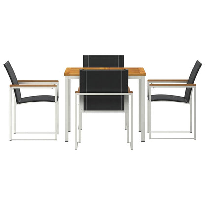 Garten-Ess-Set 5 pcs Massives Akazienholz