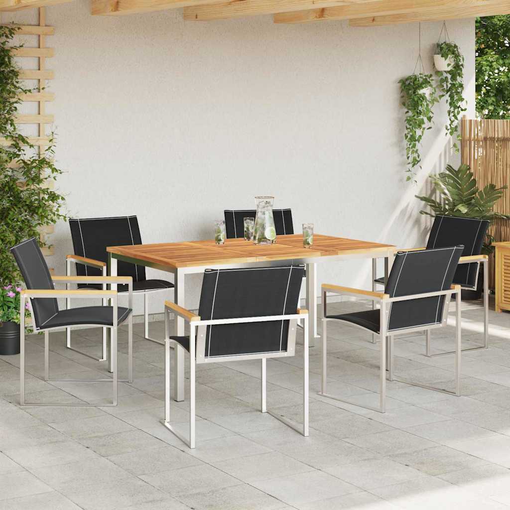 Garten Essgruppe 7 pcs Massivholz Akazie