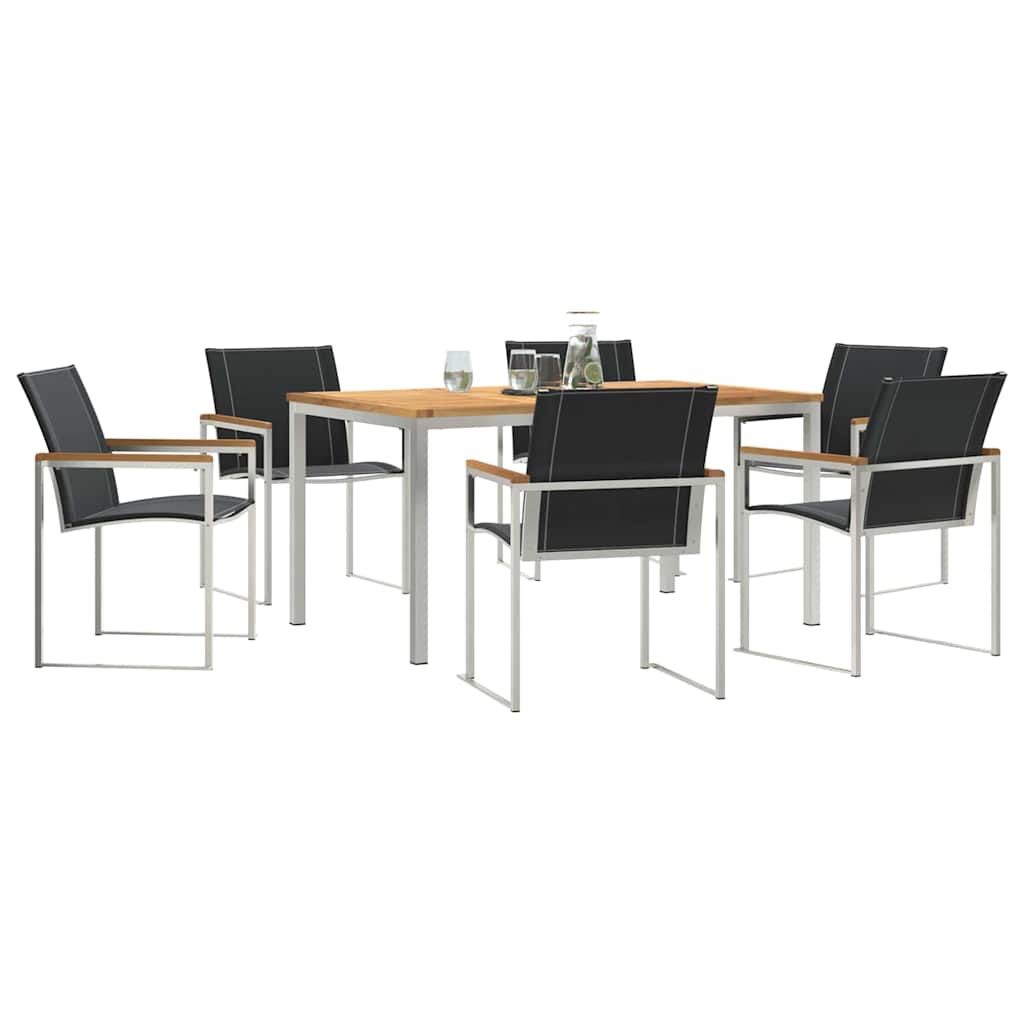 Garten Essgruppe 7 pcs Massivholz Akazie