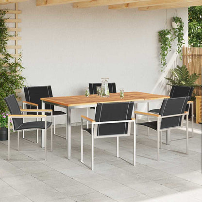 Garten Essgruppe 7 pcs Massivholz Akazie