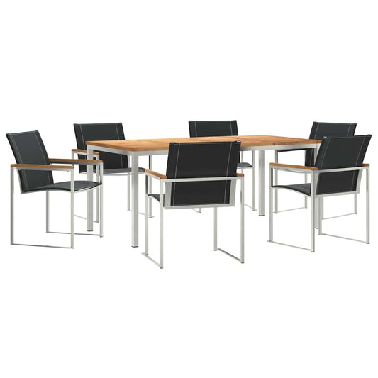 Garten Essgruppe 7 pcs Massivholz Akazie