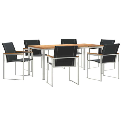 Garten-Ess-Set 7 pcs Massives Akazienholz