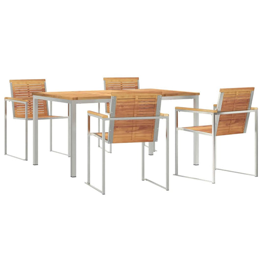 Garten Essgruppe 5 pcs Massivholz Teak