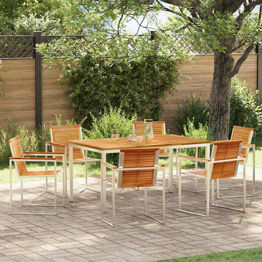 Garten Essgruppe 7 pcs Massivholz Teak