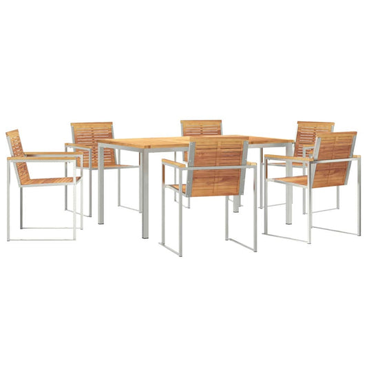Garten Essgruppe 7 pcs Massivholz Teak