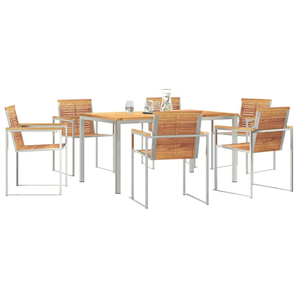 Garten Essgruppe 7 pcs Massivholz Teak