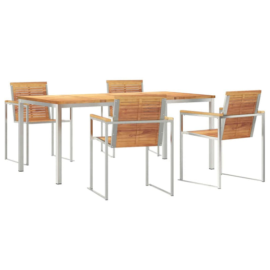 Garten Essgruppe 5 pcs Massivholz Teak