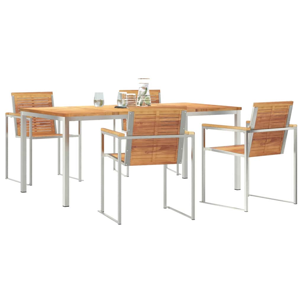 Garten Essgruppe 5 pcs Massivholz Teak