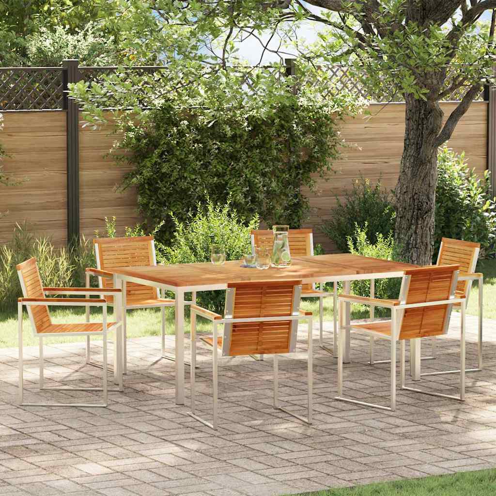 Garten Essgruppe 7 pcs Massivholz Teak