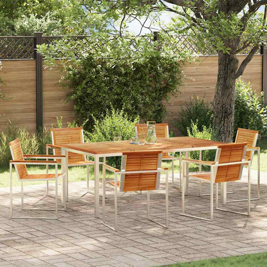 Garten Essgruppe 7 pcs Massivholz Teak