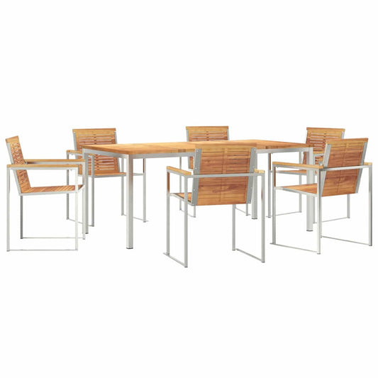 Garten Essgruppe 7 pcs Massivholz Teak