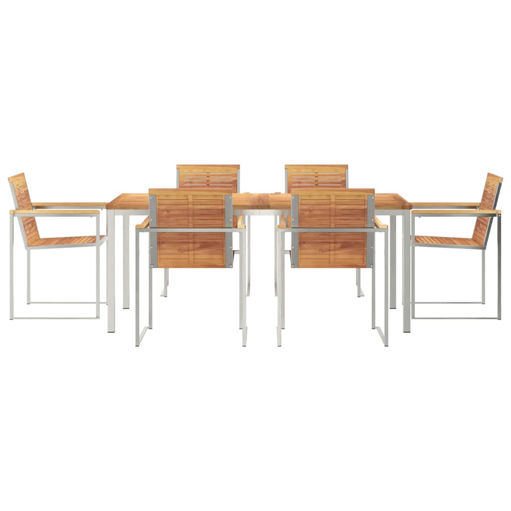 Garten Essgruppe 7 pcs Massivholz Teak