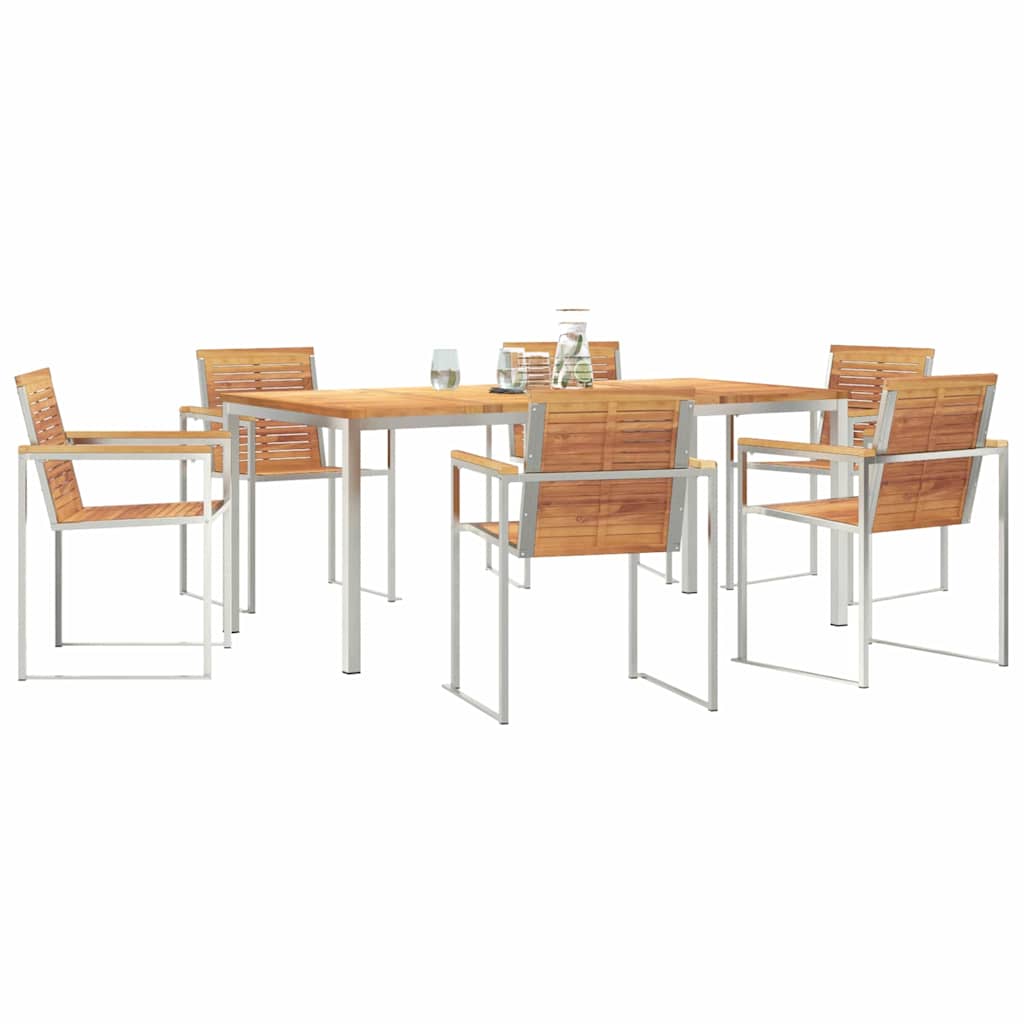 Garten Essgruppe 7 pcs Massivholz Teak