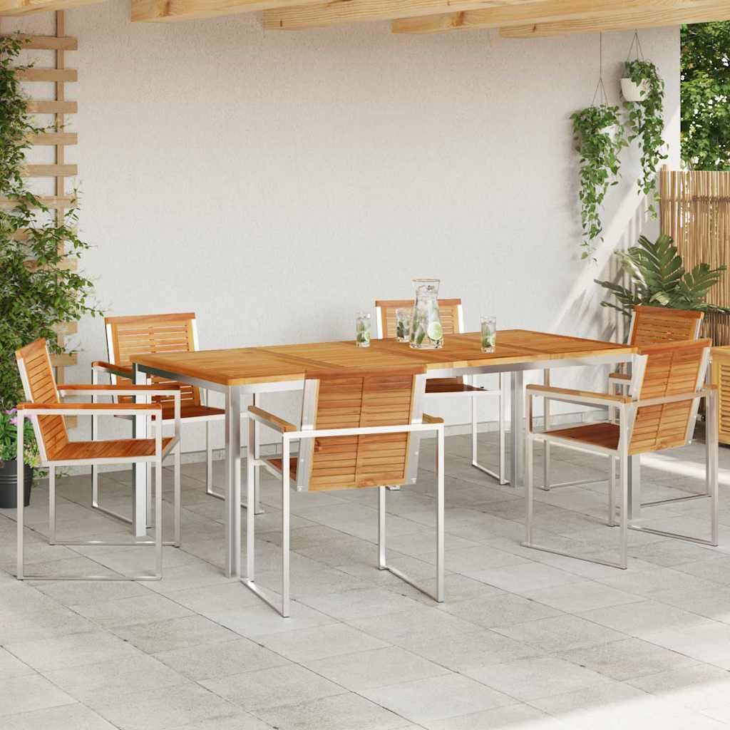 Garten Essgruppe 7 pcs Massivholz Teak