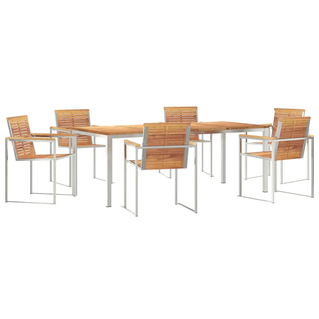 Garten Essgruppe 7 pcs Massivholz Teak