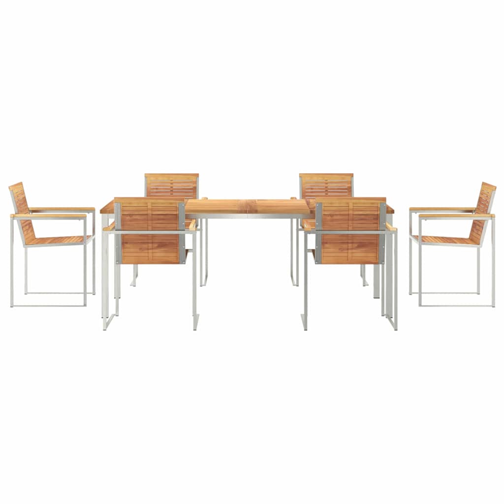 Garten Essgruppe 7 pcs Massivholz Teak